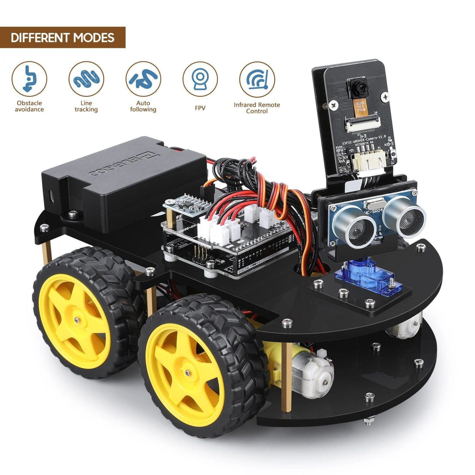 Robot intelligent V4.0 Kit voiture robotisée avec caméra – Elegoo ...