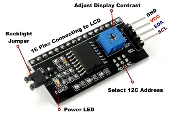 Module I2C pour écran LCD - Compatible Arduino et ESP32 – Image 3