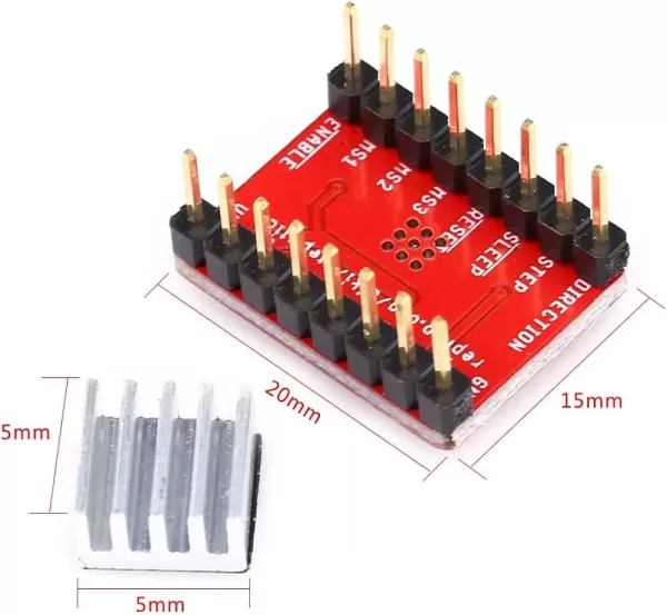 Pilote Moteur Pas à Pas Module A4988 avec dissipateur thermique – Image 5