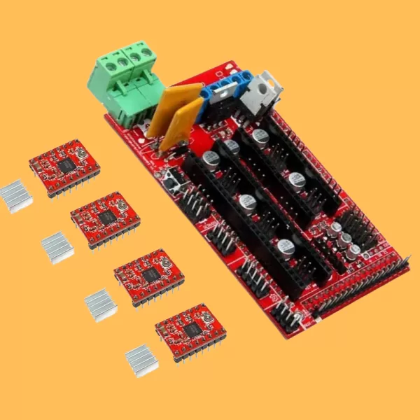 RAMPS 1.4 Contrôleur d'imprimante 3D RepRap, CNC avec 4 pilotes A4988 et dissipateur thermique